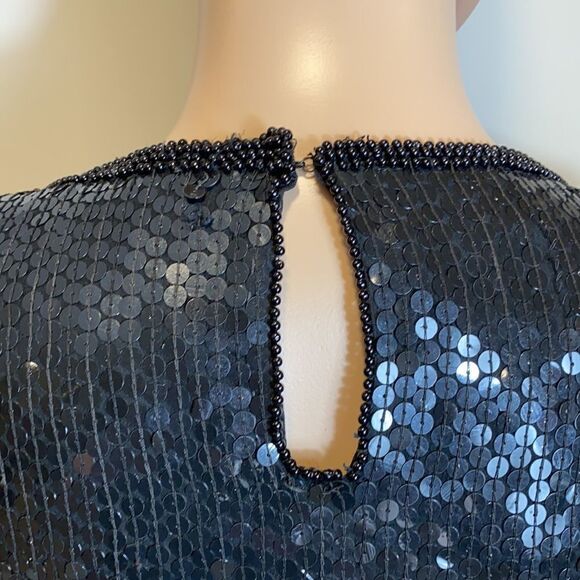 Stenay vintage silk floral sequined blouse, size M. - Picture 9 of 14